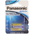 Panasonic Evolta 9V-Block, Alkaline Batterie, 9V Batterie ideal für Ra