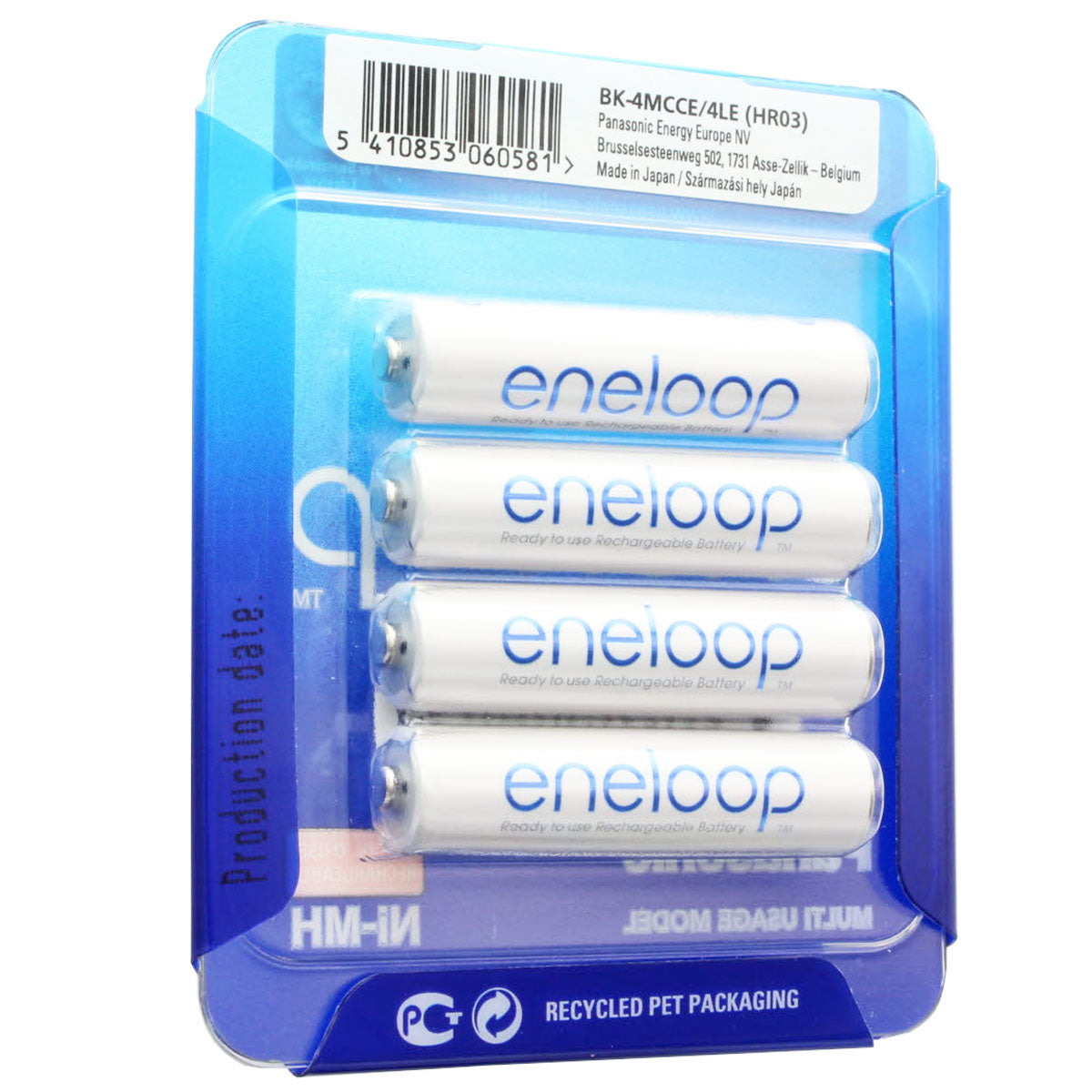 Panasonic eneloop Standard HR-4UTGB-4BP Case AAA Micro-Akku 4-er Pack mit Case