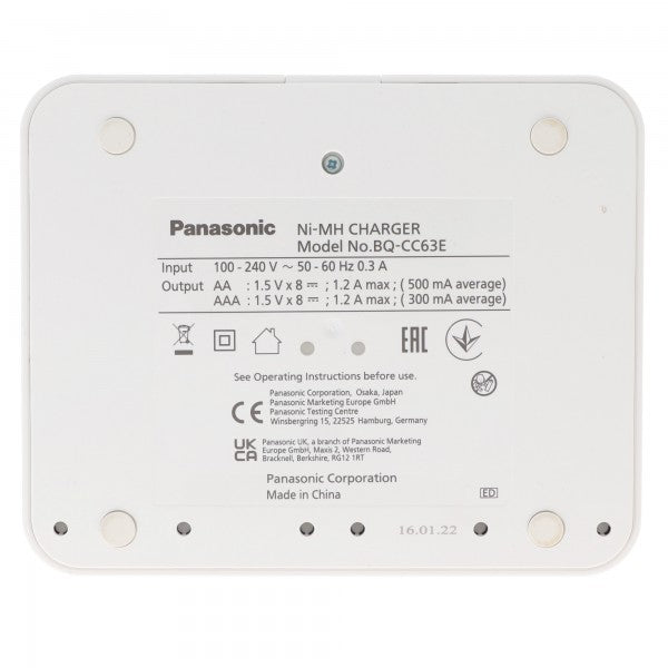 Panasonic eneloop bk-4mcc 8 Stück AAA Micro Akkus, 8fach eneloop Standard Schnell-Ladegerät und AccuCell Akkubox AAA/AA