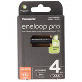 Panasonic eneloop pro, vorgeladen, Retail Blister (4-Pack) BK-4HCDE/4BE Akku NiMH, Micro, AAA, HR03, 1.2V und 930mAh 5410853064244
