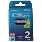Panasonic eneloop, vorgeladen, Retail Blister (2-Pack) BK-4MCDE/2BE Akku NiMH, Micro, AAA, HR03, 1.2V und 800mAh 5410853064268
