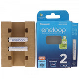 Panasonic eneloop, vorgeladen, Retail Blister (2-Pack) BK-4MCDE/2BE Akku NiMH, Micro, AAA, HR03, 1.2V und 800mAh 5410853064268