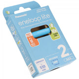Panasonic eneloop lite, vorgeladen, Retail Blister 2-Pack BK-4LCCE/2BE Akku NiMH, Micro, AAA, HR03, 1.2V und 550mAh 5410853064336