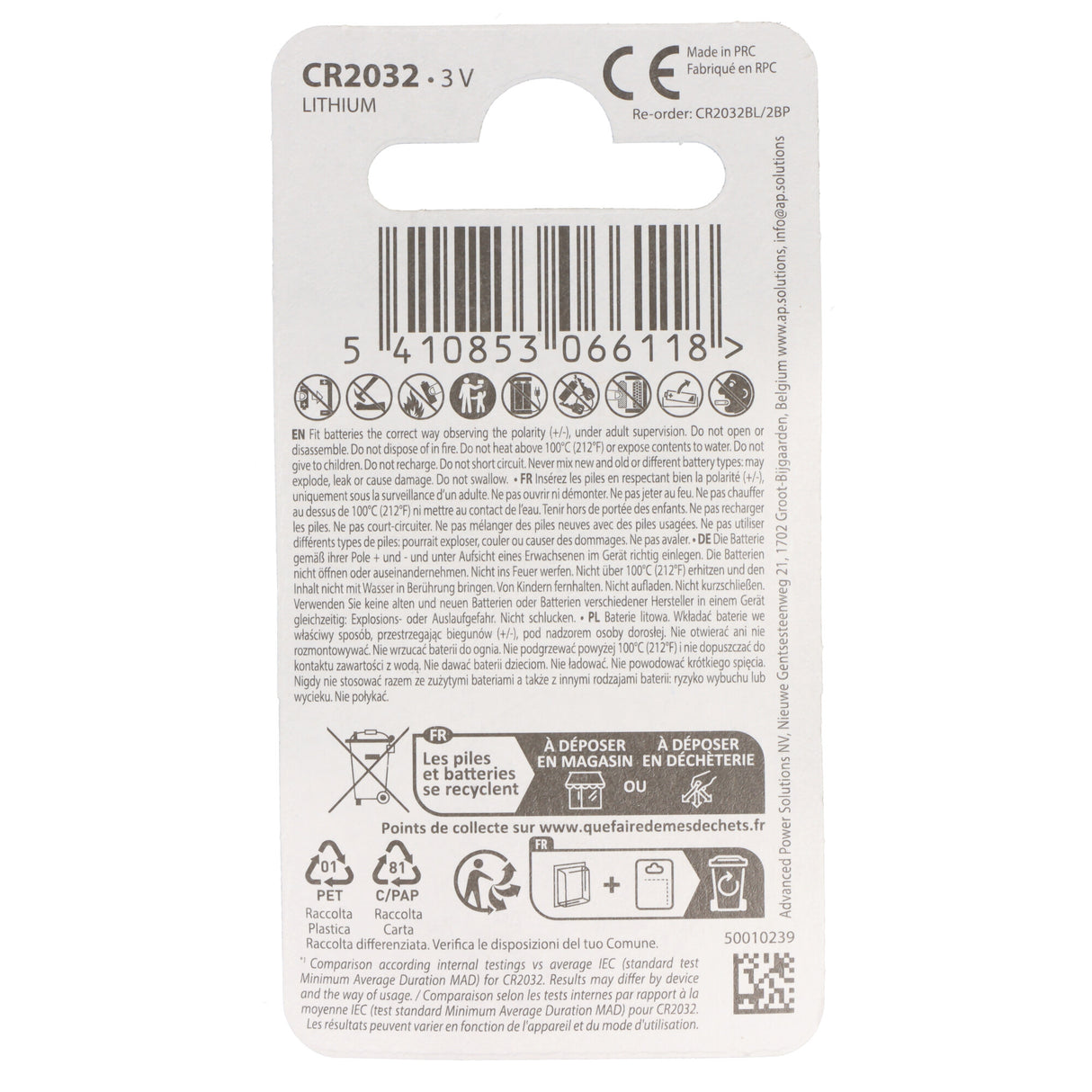 Blaupunkt CR2032 Lithium Batterie 3V 2er-Pack