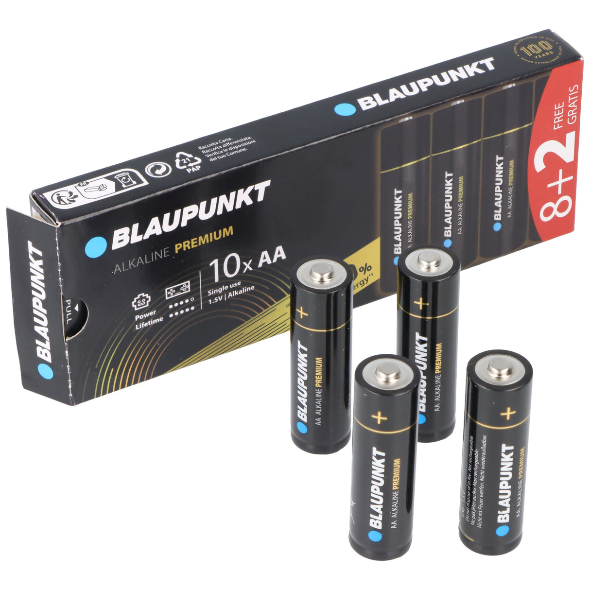 Blaupunkt Alkaline Premium Batterie 1,5V AA LR6 10er-Pack