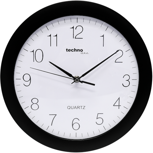 Technoline WT 7000 schwarz - Quarzwanduhr