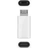 AccuCell Adapter USB 2.0 Micro-B auf USB-C weiß, zum Verbinden eines Micro-USB Gerätes mit einem USB-C Kabel