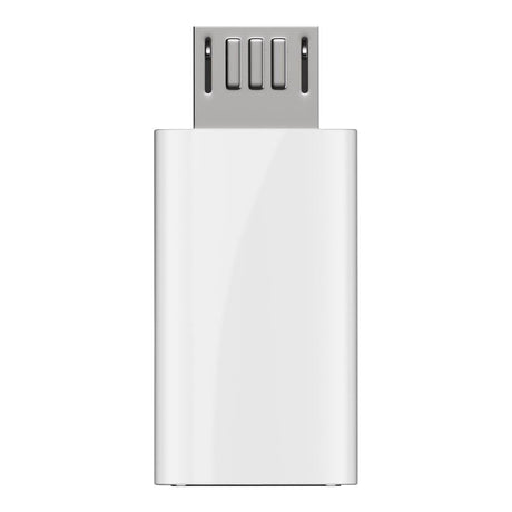 AccuCell Adapter USB 2.0 Micro-B auf USB-C weiß, zum Verbinden eines Micro-USB Gerätes mit einem USB-C Kabel