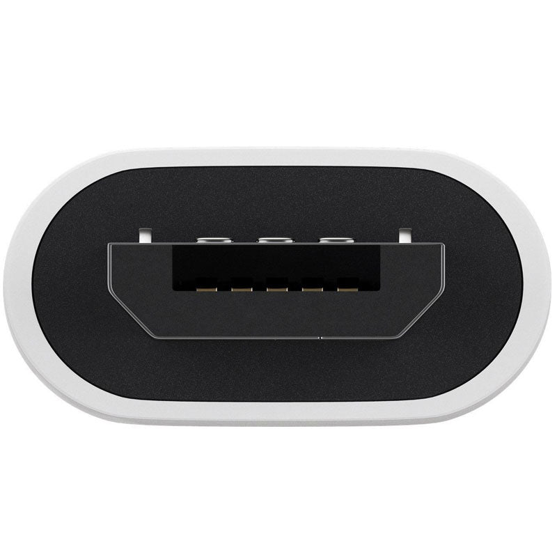 AccuCell Adapter USB 2.0 Micro-B auf USB-C weiß, zum Verbinden eines Micro-USB Gerätes mit einem USB-C Kabel