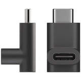 AccuCell Adapter USB-C auf USB-C 90 Grad Winkel, schwarz USB-C-Buchse abgewinkelt auf USB-C-Stecker