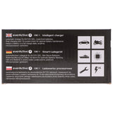 EverActive Ladegerät für 6 Volt und 12 Volt für Auto-, Motorrad-, Bleisäure-, PB, Gel, AGM Akku 2-24A