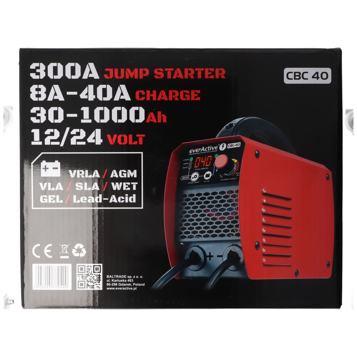 Schnell Ladegerät für 12 Volt und 24 Volt für Blei PB Gel, Lead acid, AGM Akku