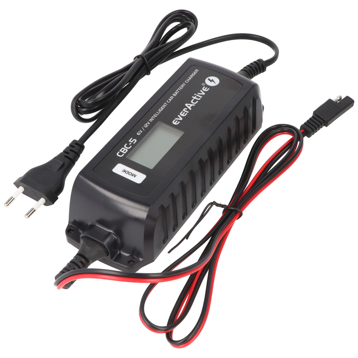 everActive Schnell-Ladegerät mit LCD-Display für 6 Volt und 12 Volt für Auto-, Motorrad-, Bleisäure-, PB, Gel, AGM Akku