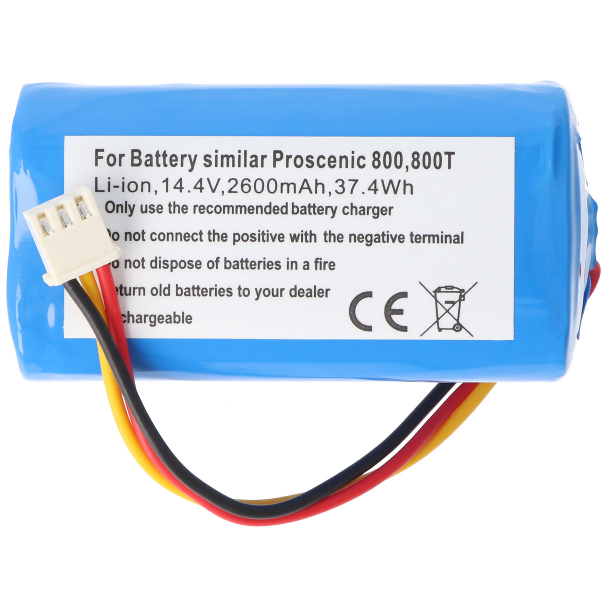 AccuCell Akku für Proscenic 800T Li-ion 820T, 830T, 820S nur mit dem weißen Stecker