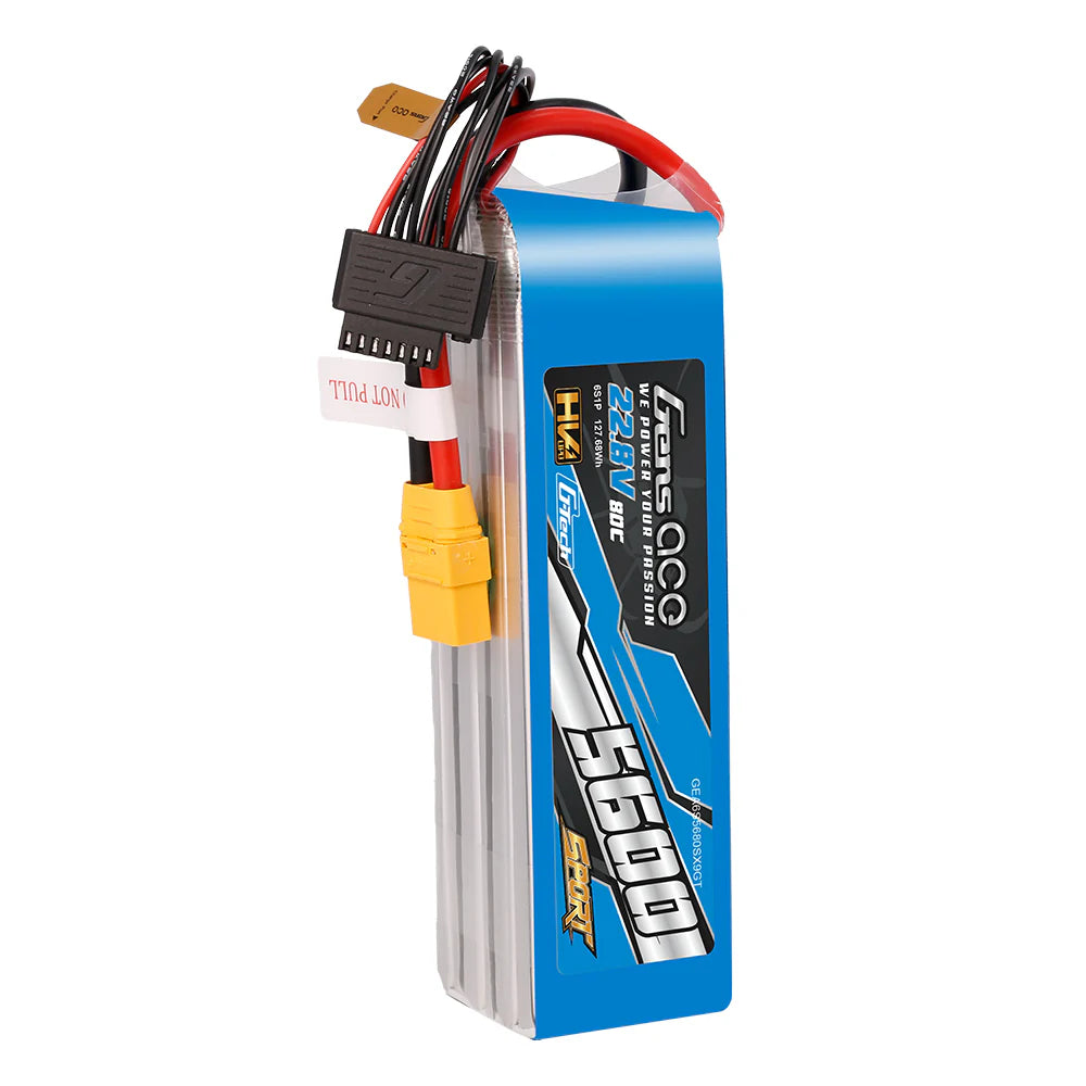 Gens Ace Sport G-Tech 6S 5600mAh 22,8V 80C 6S1P HV Lipo-Akku mit XT90-Stecker
