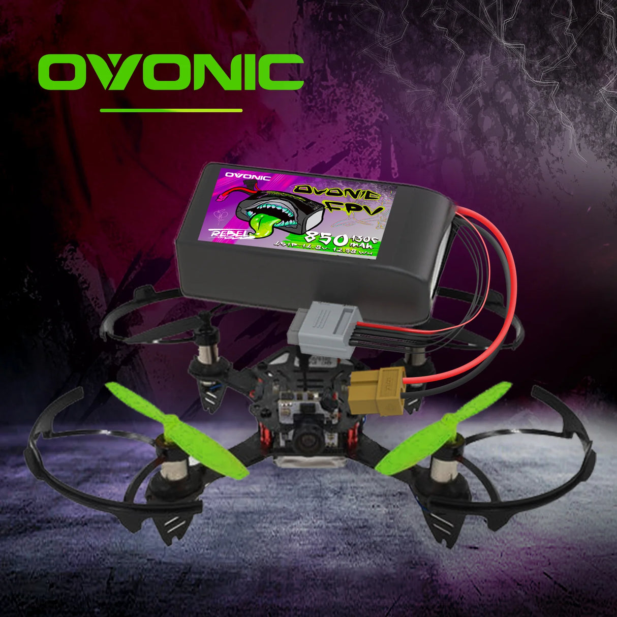 Ovonic Rebel 2.0 130C 4S 850mah Lipo Akku 14,8V Pack mit XT60 Stecker (4 St.)