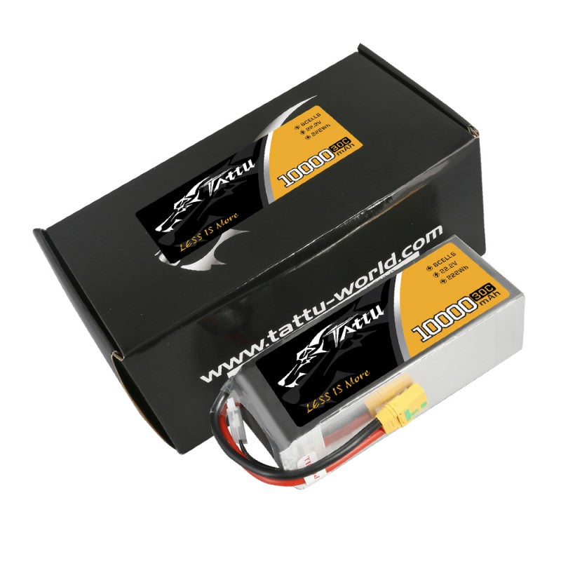 Tattu 10000MAH 22,2V 30C 6S1P Lipo-Akku mit XT90 Anti-Funken-Stecker