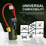 OVONIC FPV 2S 300mAh Lipo Akku 2S1P 100C 7,6V LiHV LiPo Akku mit XT30 Stecker (4 Stück)