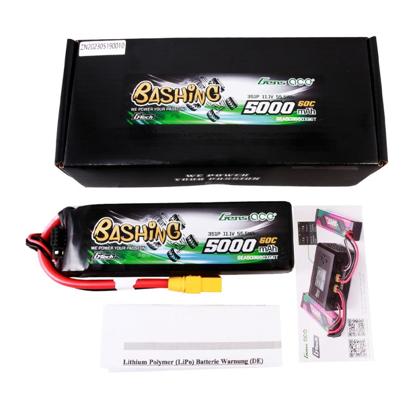 GensAce G-Tech 3S 5000mAh 11,1V 60C XT90 Plug Bashing-Serie