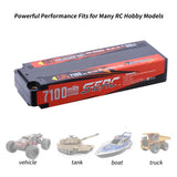 Sunpadow 2S Lipo-Akku 70C 7100mAh 7,4V Hardcase mit 4 mm Bullet (2 St.)