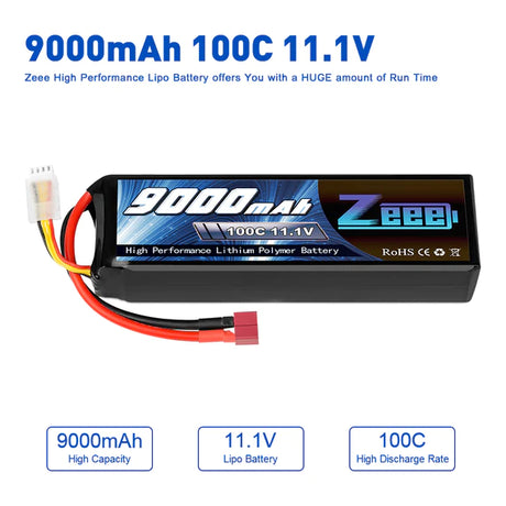 Zeee 3S 9000mAh 11,1V 100C Deans Lipo Akku