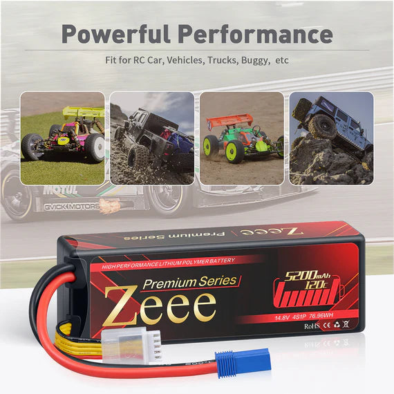 Zeee Premium Series 4S 5200mAh 14,8V 120C Hardcase EC5 (2 Stück)