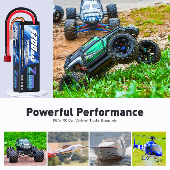 Zeee 2S 5200mAh 7,4V 100C Hardcase Deans LiPo Akku