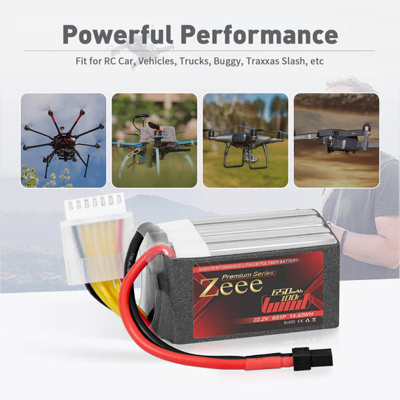 Zeee Premium Series 6S 650mAh 22,2V 100C XT30 (2 Stück)