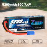 Zeee 2S 5200mAh 7,4V 80C Hardcase EC5 (2 Stück)