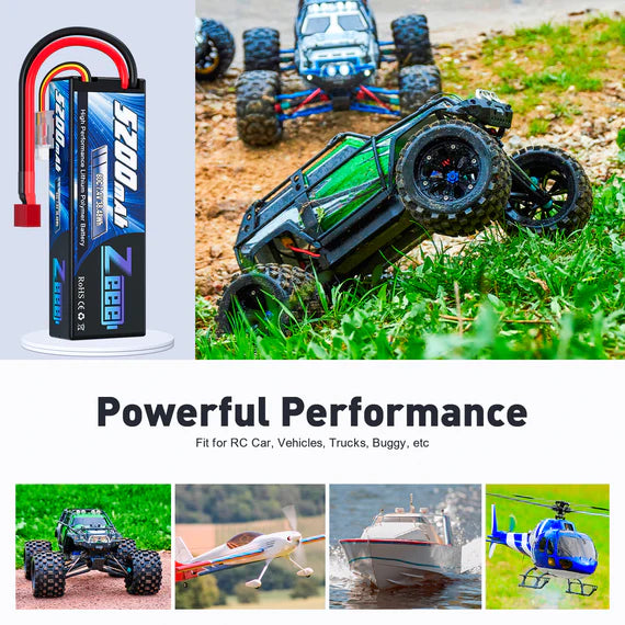 Zeee 2S 5200mAh 7.4V 80C Hardcase Deans T Plug LiPo Akku