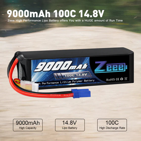Zeee 4S 9000mAh 14,8V 100C EC5 Softcase (2 Stück)
