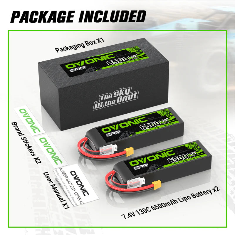 6500mAh / 2S / XT60 auf TRA