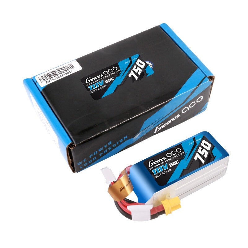 Gens Ace 3S 750mAh 11,1V 60C 3S1P LiPo XT30