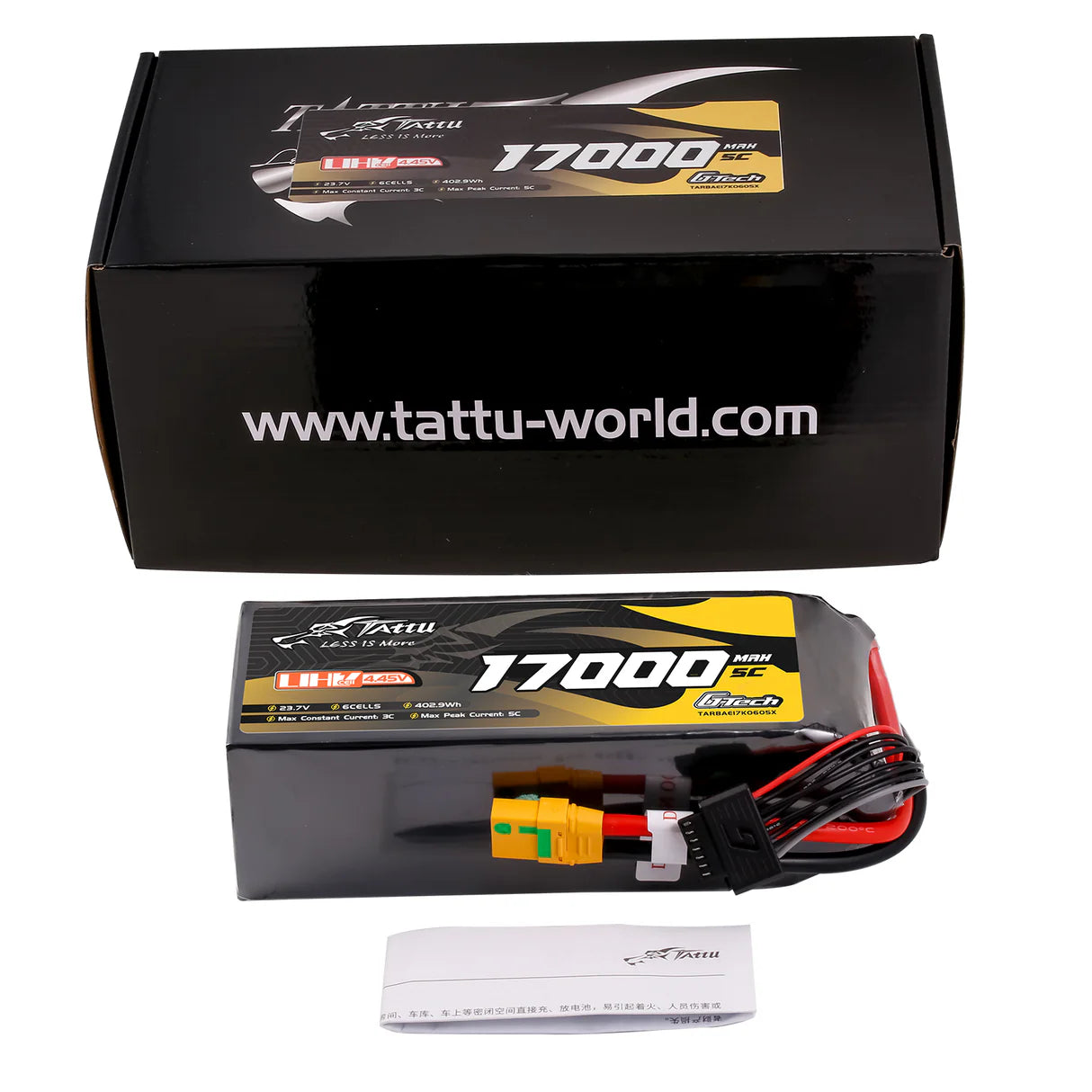 Tattu G-Tech Ultrahochspannung 17000mAh 5C 23,7V 6S1P XT90S-F Lipo-Akku