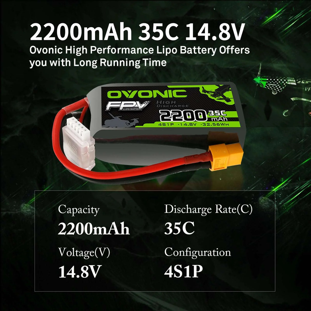 Ovonic FPV 4S 2200mAh 14,8V 35C XT60