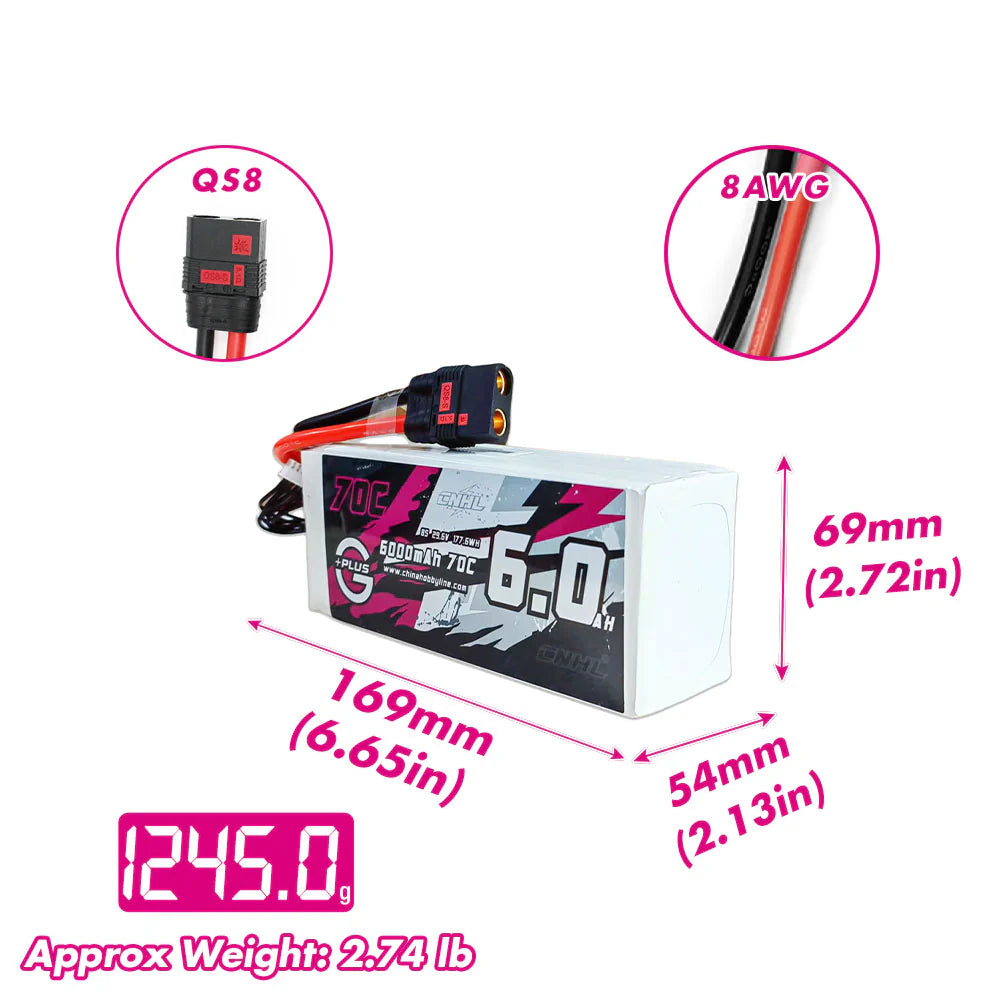 6000mAh / 8S / QS8