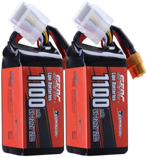 Sunpadow 6S Lipo Akku 1100mAh 120C 22,2V Softpack mit XT60 (2 St.)