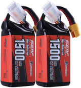 Sunpadow 4S Lipo Akku 14,8V 1500mAh 120C Softpack mit XT60 Stecker (2 St.)
