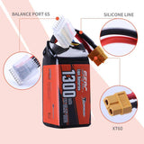 Sunpadow 6S Lipo-Akku 1300mAh 120C 22,2V Softpack mit XT60-Anschluss (2 St.)