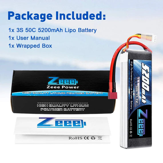 Zeee 3S 5200mAh 11,1V 50C Deans