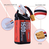 Sunpadow 4S Lipo Akku 14,8V 1500mAh 120C Softpack mit XT60 Stecker (2 St.)