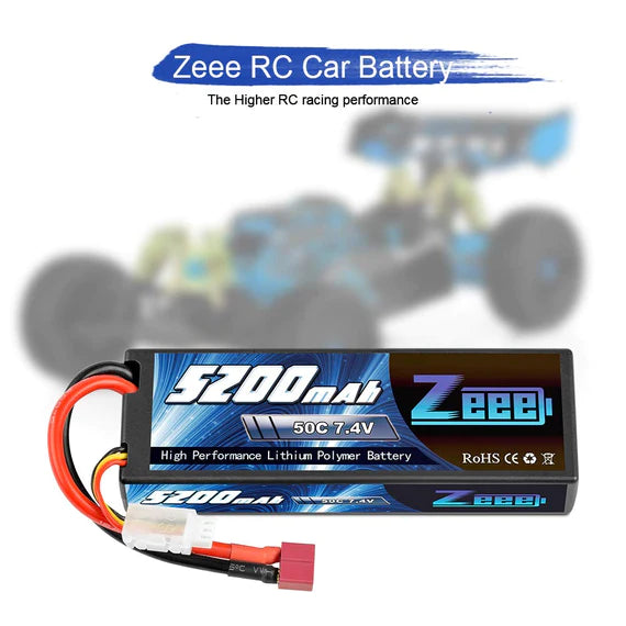 Zeee 2S 5200mAh 7,4V 50C Hardcase Dean Lipo Akku