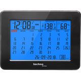 Technoline WT 2500 - Tischkalender mit Beleuchtung und Temperaturanzeige, DCF-77 Funkuhr mit manueller Einstelloption