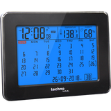 Technoline WT 2500 - Tischkalender mit Beleuchtung und Temperaturanzeige, DCF-77 Funkuhr mit manueller Einstelloption