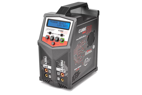 RC Plus - Cube 80 Duo Ladegerät - AC-DC - 2x 80W - 2x 6S Lixx - 15 Nixx - 20V PB