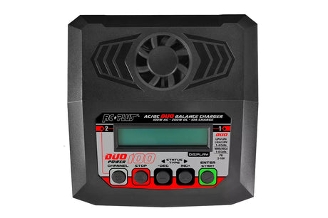 RC Plus – Power Duo 100 Ladegerät – AC 100 W – DC 2 x 100 W – 2 x 4S Lixx – 8 Nixx – 16 V PB