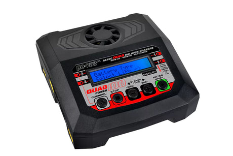 RC Plus – Power Quad 100 Ladegerät – AC 100 W – DC 4 x 100 W – 4 x 4S Lixx – 8 Nixx – 16 V PB