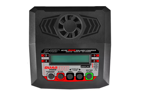 RC Plus – Power Quad 100 Ladegerät – AC 100 W – DC 4 x 100 W – 4 x 4S Lixx – 8 Nixx – 16 V PB