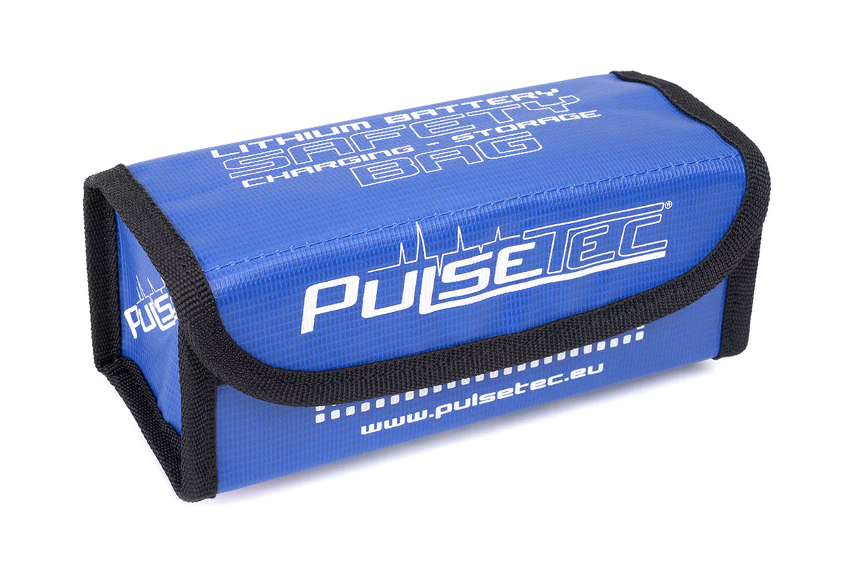 Pulsetec – Lithium-Batterie-Sicherheitstasche – Laden – Aufbewahrung – 19 x 7,5 x 8 cm