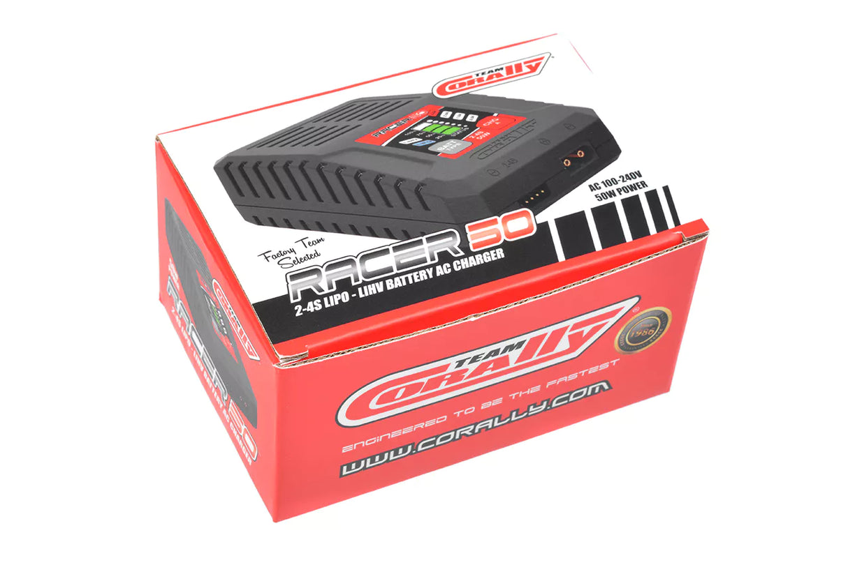 Team Corally Racer 50 AC-Ladegerät 2-4S Li-Po 50W